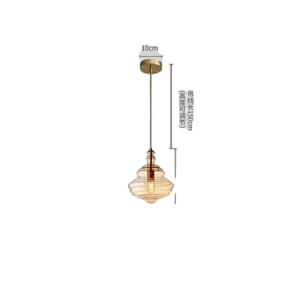 Pendellampa, konstruktion av järn och glas, lämplig för 3-5 kvadratmeter,A- Kognacsglas, Varmt ljus