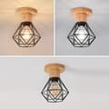 Miniatyrbild 5 av 7: Moorle Industriell retro taklampa med metallbur-design, lämplig för vardagsrum, kök och sovrum, E27-lampsockel