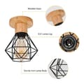 Miniatyrbild 7 av 7: Moorle Industriell retro taklampa med metallbur-design, lämplig för vardagsrum, kök och sovrum, E27-lampsockel