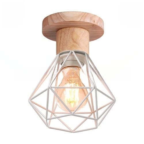 Moorle Industriell retro taklampa med metallbur-design, lämplig för vardagsrum, kök och sovrum, E27-lampsockel