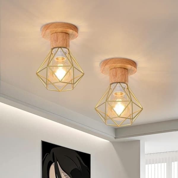 Moorle Industriell retro taklampa med metallbur-design, lämplig för vardagsrum, kök och sovrum, E27-lampsockel