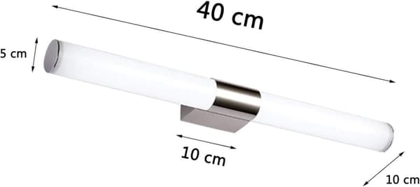 LED kylpyhuoneen peilivalot, kuvavalo peilikaapin valot ruostumattomasta teräksestä, valkoinen valo, peilikaapin valot 40cm 8W