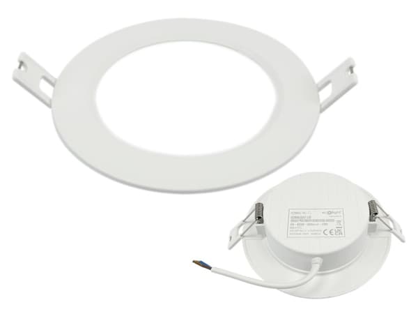 LED-infälld panel rund 6W 4000K DL-1