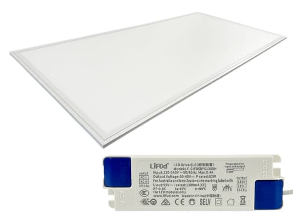 LED-huuhtelupaneeli 120x60 Sirrah 60W 3000K