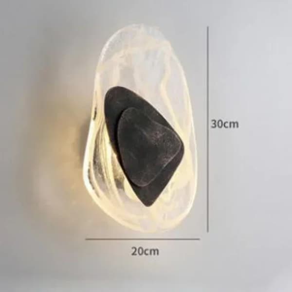 Modern vägglampa, dimbar LED, elegant kristalldesign,Trikolor dimning, rost