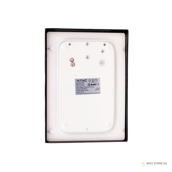 V-TAC Havevæglampe Frostet Glas Mat Sort VT-754