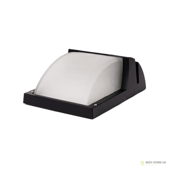 V-TAC Havevæglampe Frostet Glas Mat Sort VT-754