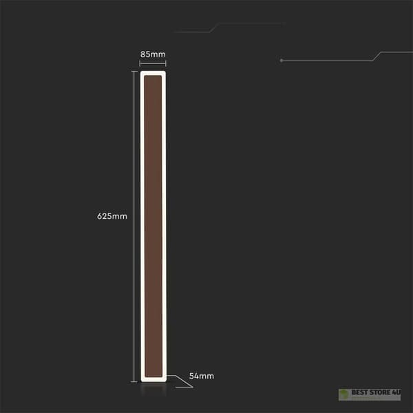 LED-vägglampa för elevation V-TAC Line 17W IP65 Cortenbrun 63cm VT-11117-C 4000K 2330lm