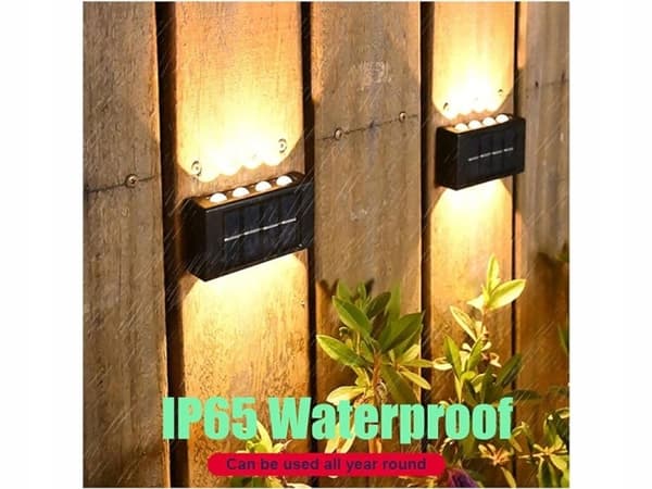 SOLAR LAMPA FASADLAMPA 6 LED UTOMHUS MED SENSOR STRONG