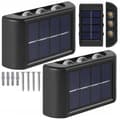 Miniatyrbild 6 av 10: SOLAR LAMPA FASADLAMPA 6 LED UTOMHUS MED SENSOR STRONG