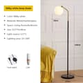 Miniatyrbild 2 av 2: Nordisk LED Golvlampa i Glas, Mjölkvit, Modern Metalldesign,Steglös dimning-RC, Mjölkvit