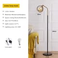 Miniatyrbillede 2 af 2: Nordisk LED Glas Gulvlampe, Mælkehvid, Moderne Metal Design,Trinvist dæmpning-RC, Amber