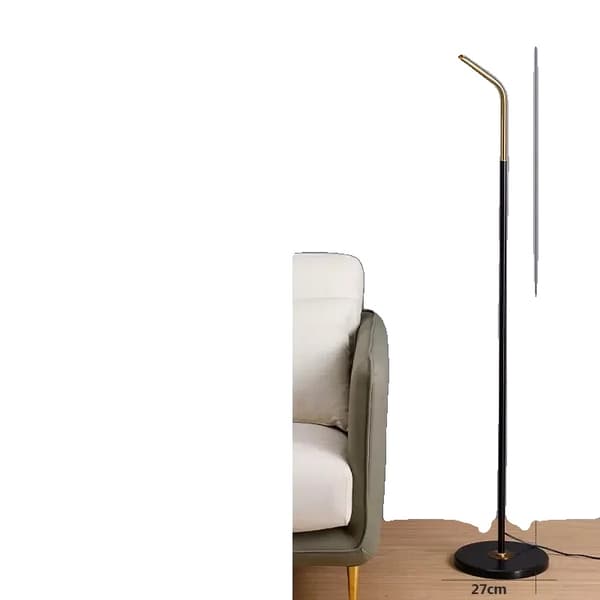 Nordisk LED Glas Gulvlampe, Mælkehvid, Moderne Metal Design,Røget grå, Tricolor lys-ingen RC