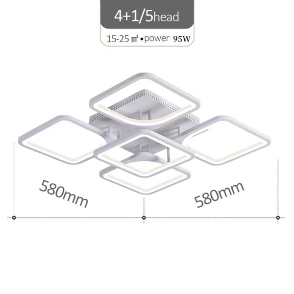 Moderne LED Loftkronelys, Dæmpbar, Smart Enhed,4+1