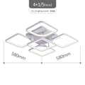 Miniatyrbillede 2 af 2: Moderne LED Loftkronelys, Dæmpbar, Smart Enhed,4+1