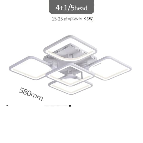 Moderne LED Loftkronelys, Dæmpbar, Smart Enhed,4+1