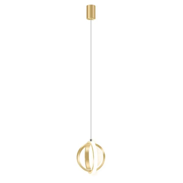 LED Pendellampa, Modern Design, Justerbar Höjd,Trefärgad ljus, Guld