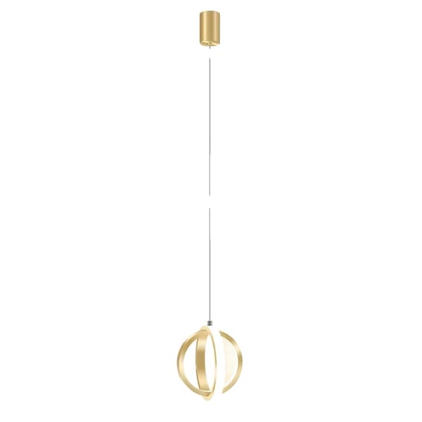 LED Pendellampa, Modern Design, Justerbar Höjd,Trefärgad ljus, Guld