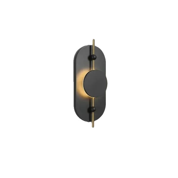 Minimalist Væglampe, Tre-Farvet Dæmpning, Holdbart Jern- og Trædesign,B, 110V
