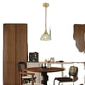Miniatyrbillede 1 af 2: Loftlampe, Søblå, Justerbar Højde, Moderne Design,guld