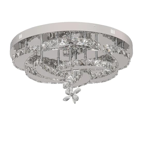 Krystal Loftlampe, Lysdæmpning med Fjernbetjening, Elegant Moderne Design,ændrebar, 8030