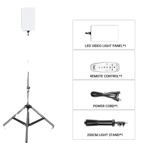 LED-videovalotäyttölamppu, säädettävä väri lämpötila, kauko-ohjaus,200cm jalustat