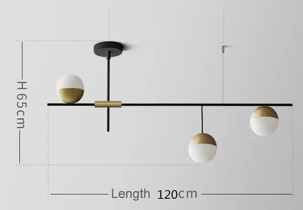 Pendellampe, Unik postmodern design, 3 hoveder, Moderne stil,3 hoveder