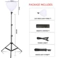 Miniatyrbild 2 av 2: LED Videolampa, Justerbar färgtemperatur 2500k-8500k, 5-100 ljusstyrka,75W 200cm stativ