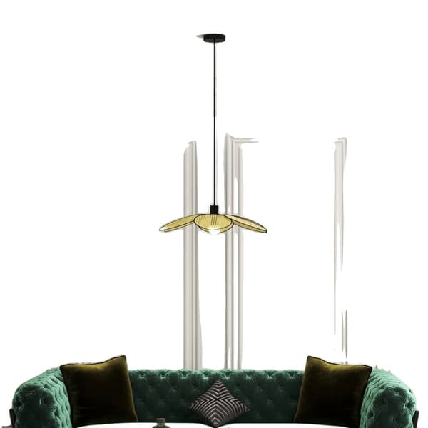 Pendellampe, Justerbar Højde, Naturligt Design