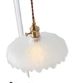 Miniatyrbillede 1 af 2: Japansk messing halvmåneformet glas lysekrone, justerbar højde, energieffektiv belysning,D 25 cm