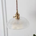 Miniatyrbillede 2 af 2: Japansk messing halvmåneformet glas lysekrone, justerbar højde, energieffektiv belysning,B 20 cm