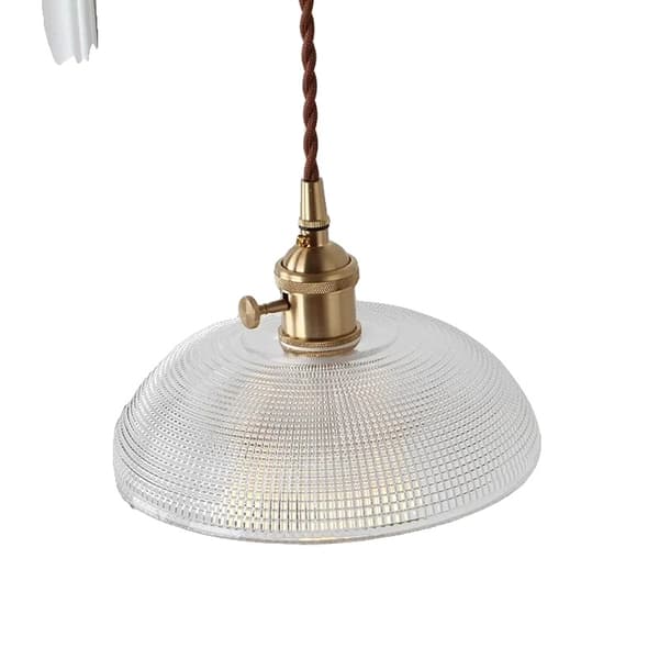 Japansk messing halvmåneformet glas lysekrone, justerbar højde, energieffektiv belysning,B 20 cm