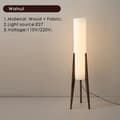 Miniatyrbillede 2 af 2: Træ Gulvlampe, E27 Lyskilde, 11-15W Wattstyrke,valnød, Varm hvid, EU-stik