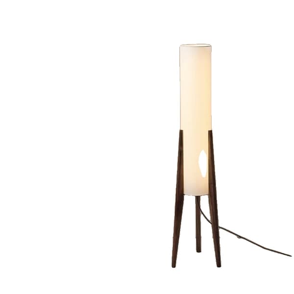 Træ Gulvlampe, E27 Lyskilde, 11-15W Wattstyrke,valnød, Varm hvid, EU-stik