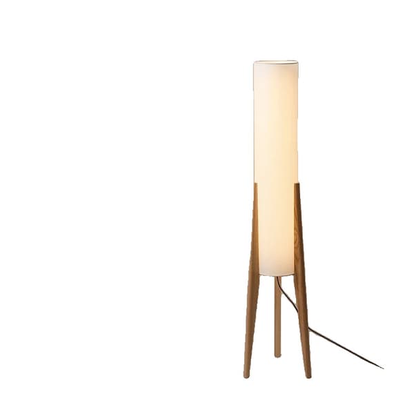Trä Golvlampa, E27 Ljuskälla, 11-15W Effekt,EU-kontakt, Varm vit, Logg