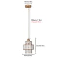 Miniatyrbillede 2 af 2: Moderne Krystal Pendel Lampe, Justerbar Kæde, Rustfrit Stål, model B, Kold Hvid