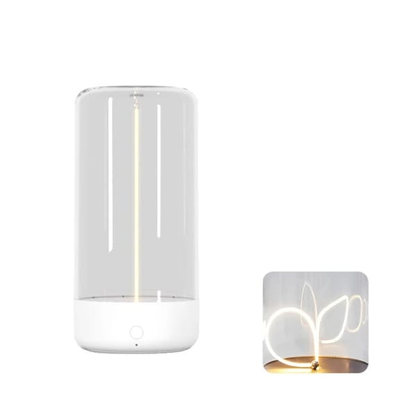 Minimalistisk Skrivebordslampe, Genopladelig, Fleksible Lysstyrke Muligheder,Hvid