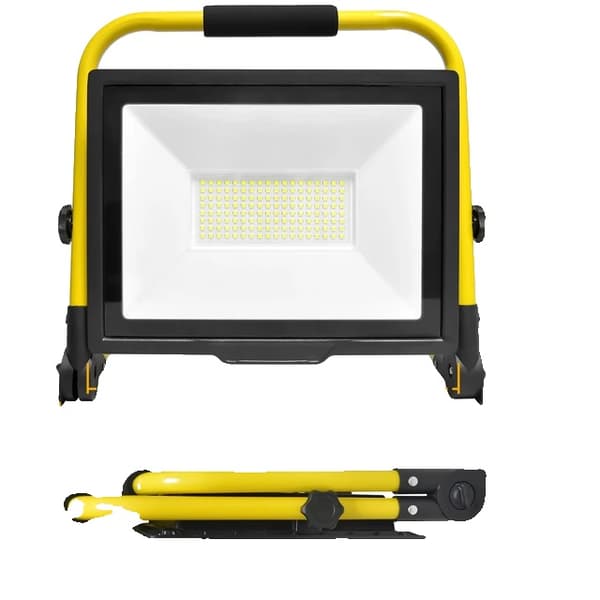 Bærbar LED-arbejdslampe, 6000K LED, Justerbar Flomlys, 75W bærbar lys, 5000K-6000K, EU-stik