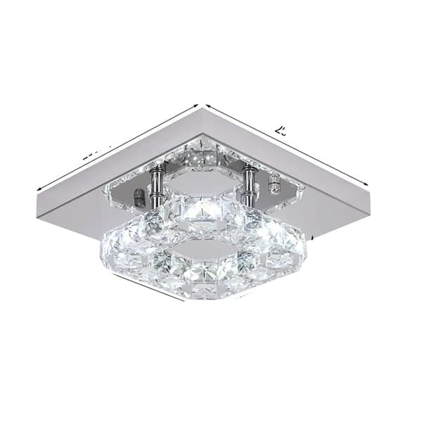 Loftlys, Indbygget Design, Rustfrit Stål Armatur, L20xW20cmA, Varm Hvid