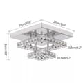 Miniatyrbillede 2 af 2: Loftlys, Indbygget Design, Rustfrit Stål Armatur, L27xB27cmA, Varm Hvid