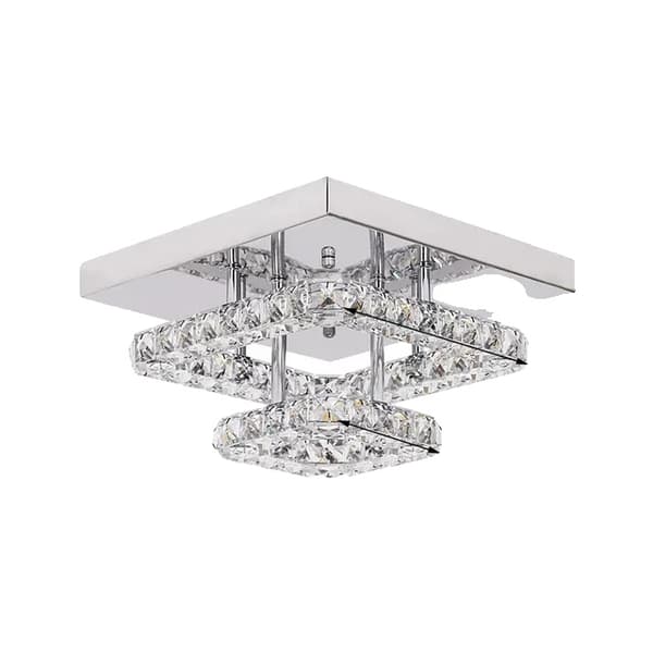 Loftlys, Indbygget Design, Rustfrit Stål Armatur, L27xB27cmA, Varm Hvid