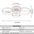 Miniatyrbillede 2 af 2: Loftlampe, Nordisk Design, Fjernbetjening Drift, B 4 Hoveder, Varm Hvid
