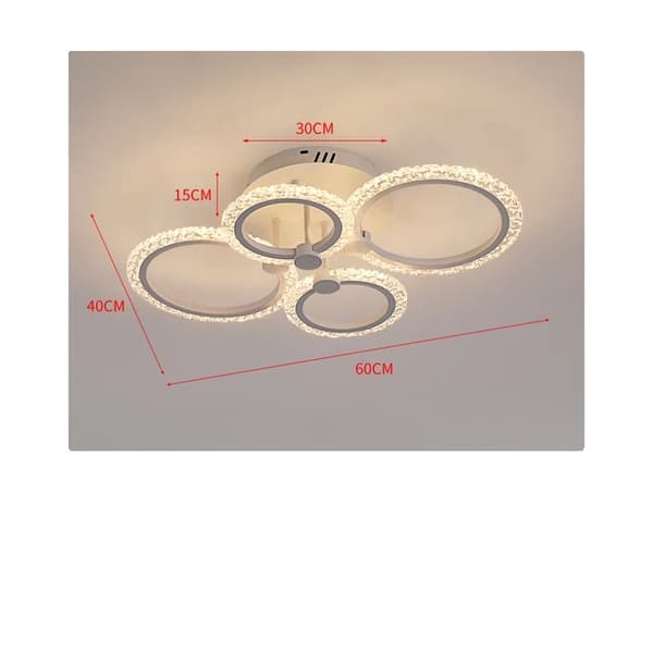 Loftlampe, Nordisk Design, Fjernbetjening Drift, A 4 hoveder, kold hvid