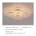 Miniatyrbillede 2 af 2: Loftlampe, Nordisk Design, Fjernbetjening Drift, 6 hoveder, kold hvid