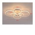 Miniatyrbillede 1 af 2: Loftlampe, Nordisk Design, Fjernbetjening Drift, 6 hoveder, kold hvid