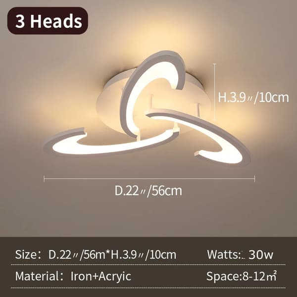 LED Lysekrone, Dæmpbar, Moderne Design, A-3 Hoveder, Kold Hvid