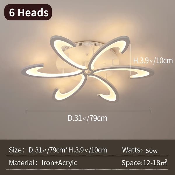 LED Lysekrone, Dæmpbar, Moderne Design, A-6 Hoveder, Varm Hvid