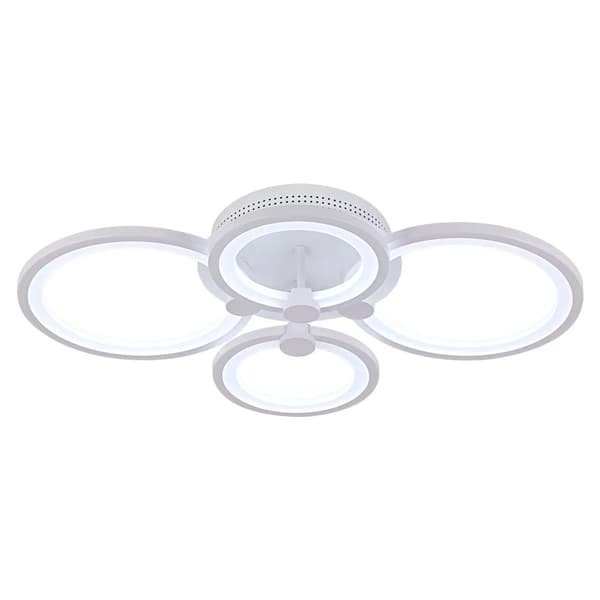 LED Lysekrone, Dæmpbar, Moderne Design, 4 ringe, varm hvid