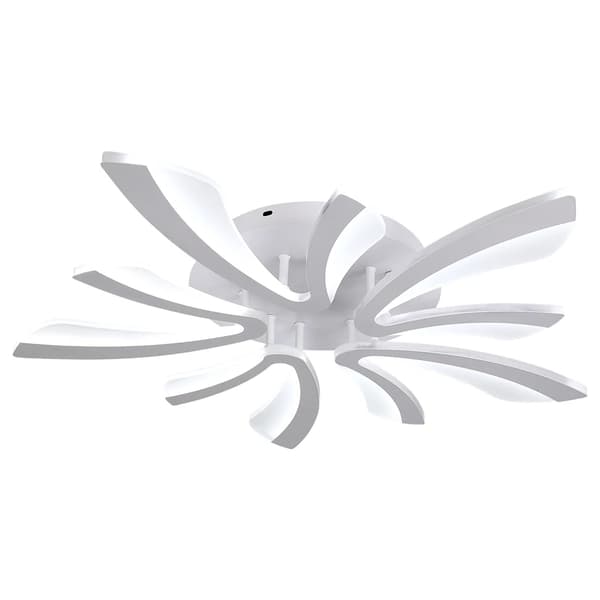 LED-kaasukruunu, himmennettävä, moderni muotoilu, 5 päätä valkoinen kehys, kylmä valkoinen