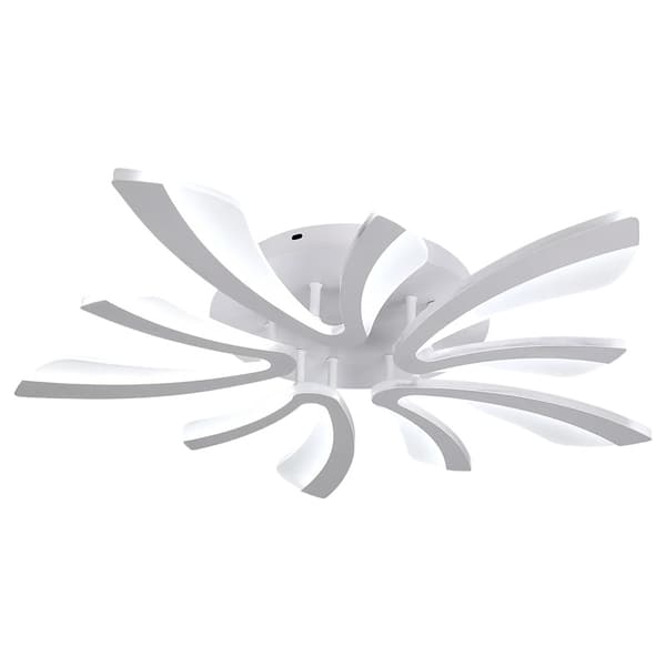 LED-kaasukruunu, himmennettävä, moderni muotoilu, 5 päätä valkoinen kehys, kylmä valkoinen